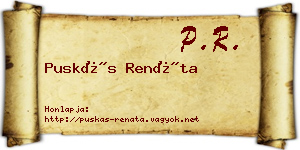 Puskás Renáta névjegykártya