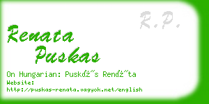 renata puskas business card